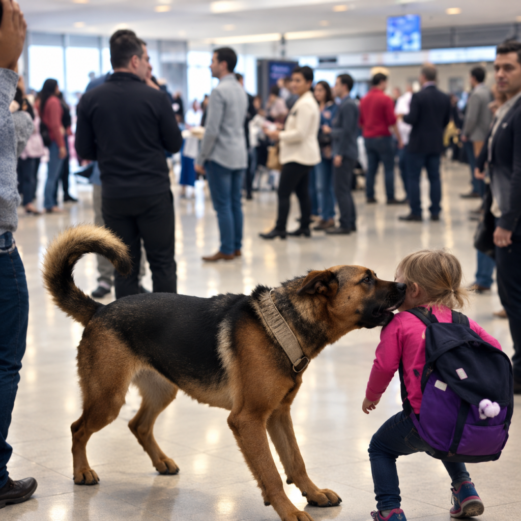 Security Dog Started Barking at a Child’s Backpack—What Was Inside Made the Whole Airport Go Silent…